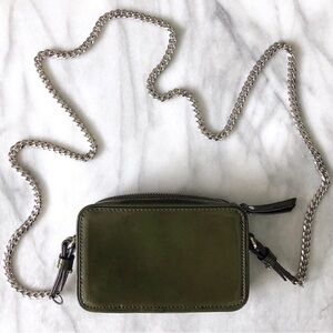 Banana Republic Olive Patent Crossbody Bag